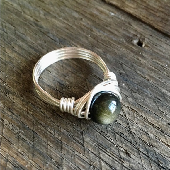 DesignsByKaren Jewelry - Golden Obsidian Ring